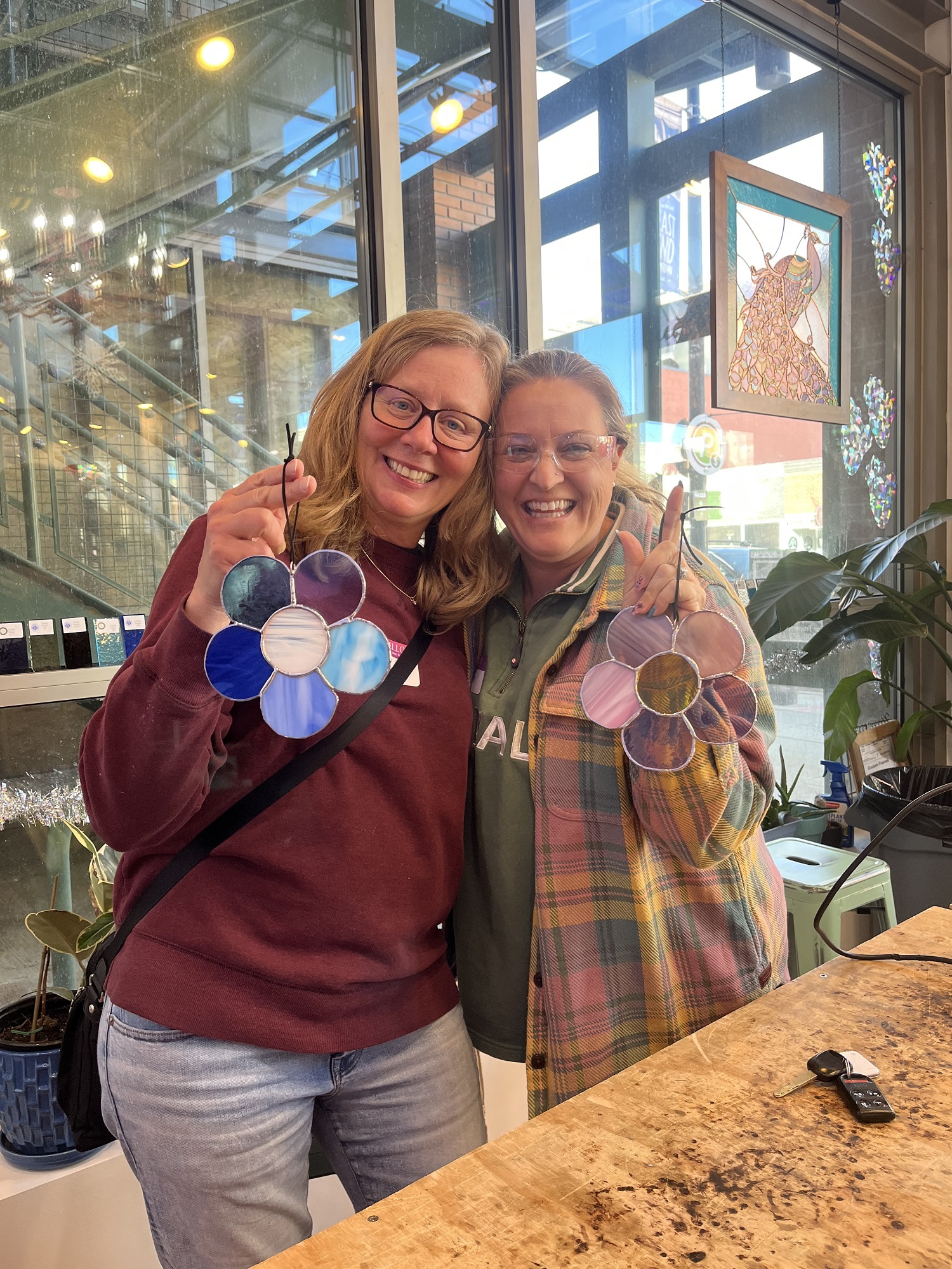 Beginning Stained Glass Class, Meggy Wilm